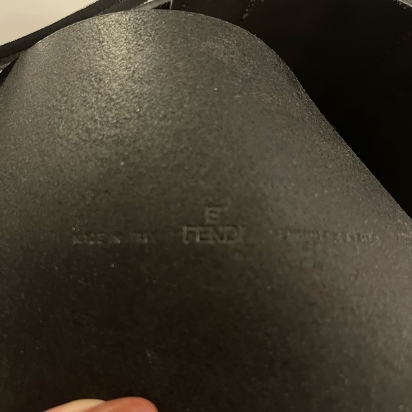 Authentic Vintage Fendi black wide belt with tri colour metal, like new - Picture 5 of 7